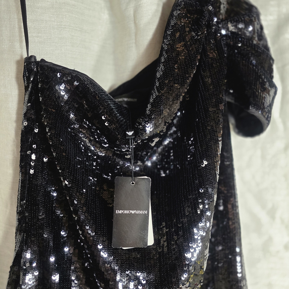 Emporio Armani Black Sequin Dress